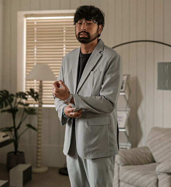 (M-4XL)<BR>알쿠르나 外套+비스마야 修身 옆밴딩슬랙스