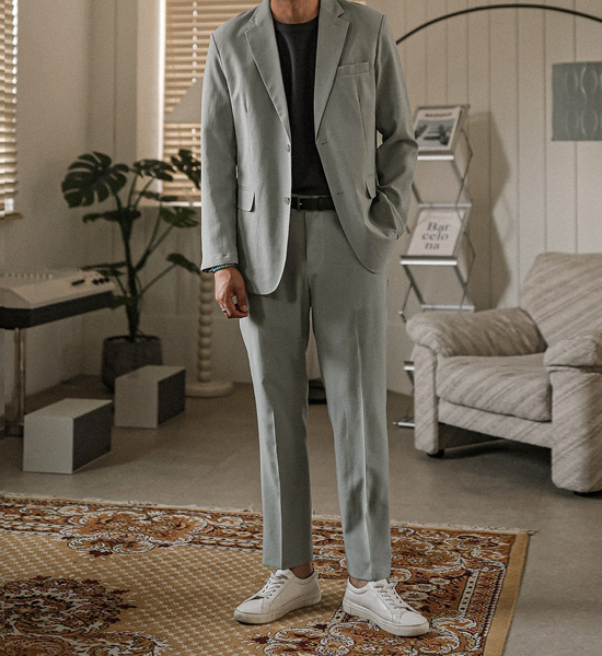 (M-4XL)<BR>알쿠르나 外套+비스마야 修身 옆밴딩슬랙스