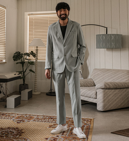 (M-4XL)<BR>알쿠르나 外套+비스마야 修身 옆밴딩슬랙스