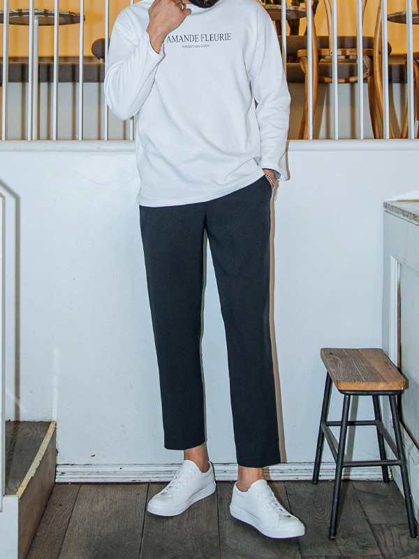 (L-6XL)<BR>바프 히든옆밴딩 宽松长裤