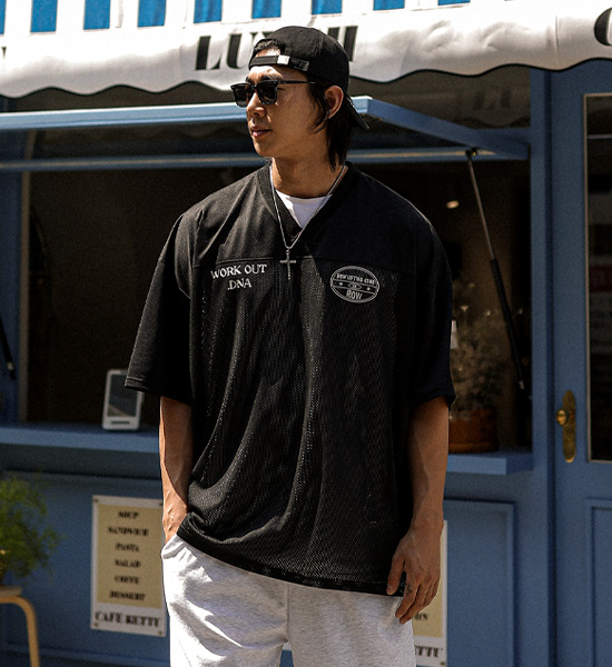 (XL-6XL)<BR>마다인 一件短袖橄榄球衫 T041 <br><font color="#072c81"><B>[ W.DNA ]</B></font>