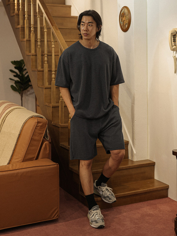 (L-5XL)<br>브루피 엠보반팔티