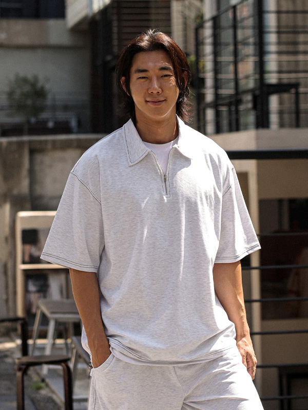 (2XL-5XL)<br>오이티 카라반팔티+마르틴키 松紧带短裤