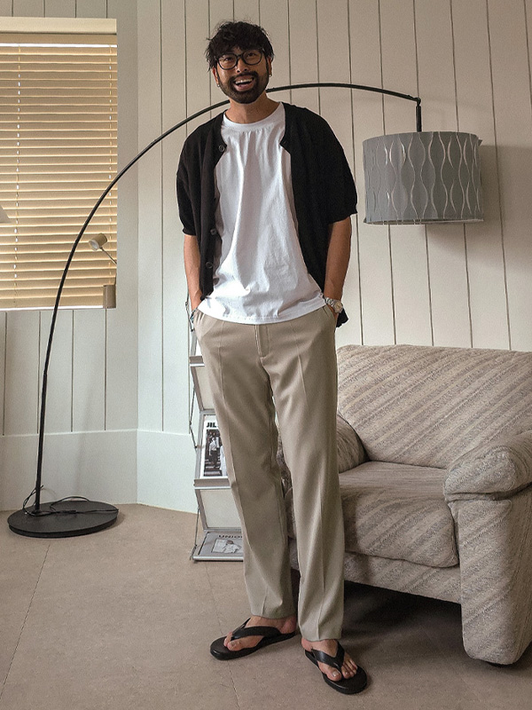 (M-6XL)<br>부카밀 标准配合 松紧带宽松裤 163