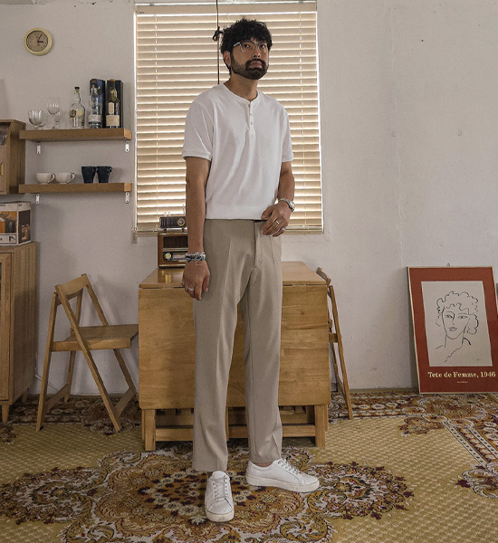 (L-5XL)<br>클라다보 亨利颈 短袖T恤