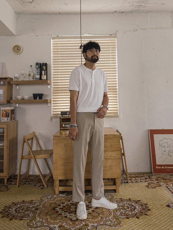 (L-5XL)<br>클라다보 亨利颈 短袖T恤