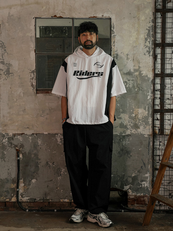 빌라카 尼龙 连帽短袖衬衫