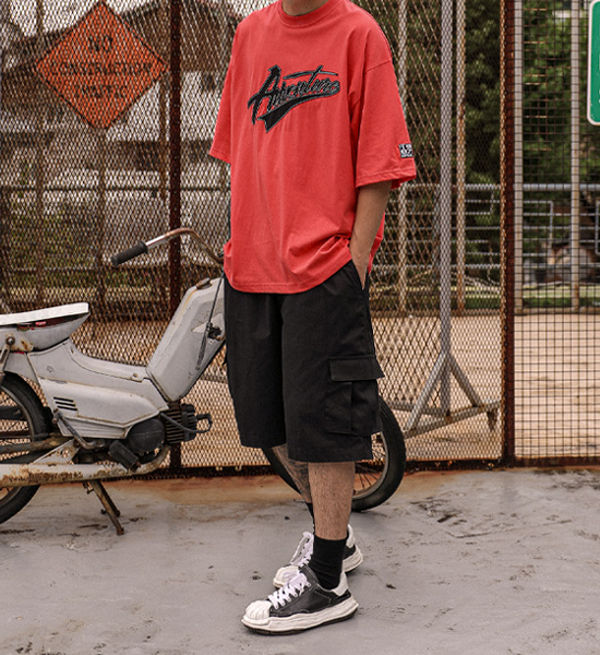 (L-5XL)<br>바그랏 亚麻 货物绑带短裤