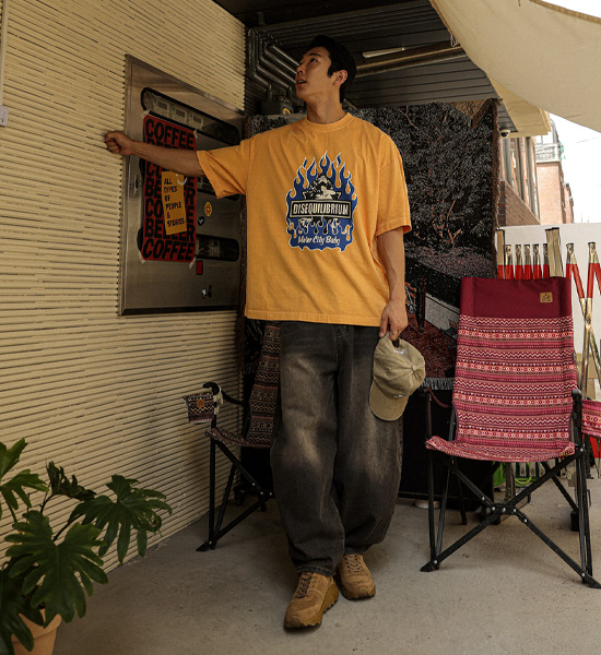 (XL-4XL)<br>후아리나 颜料 短袖T恤