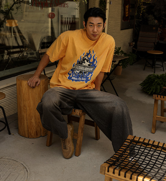 (XL-4XL)<br>후아리나 颜料 短袖T恤