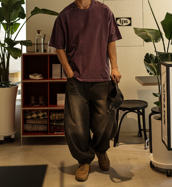 (XL-4XL)<br>라차리타 颜料 短袖T恤