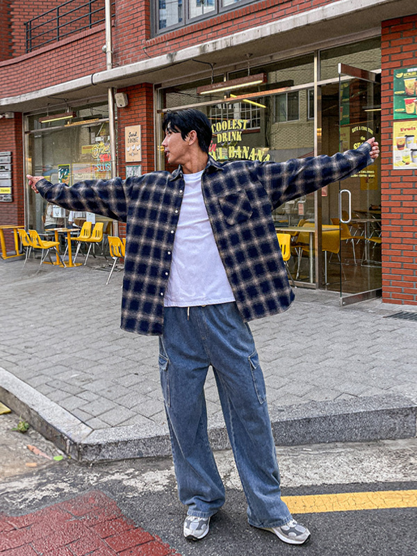 (XL-6XL)<BR>브리나티 格子衬衫