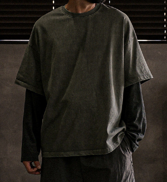 아이기나 颜料 长袖t恤