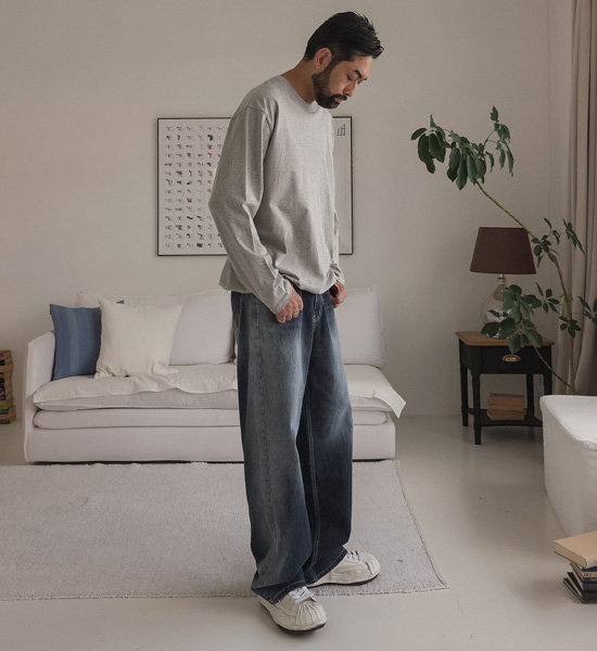 파포라스 半宽配合 牛仔裤 654