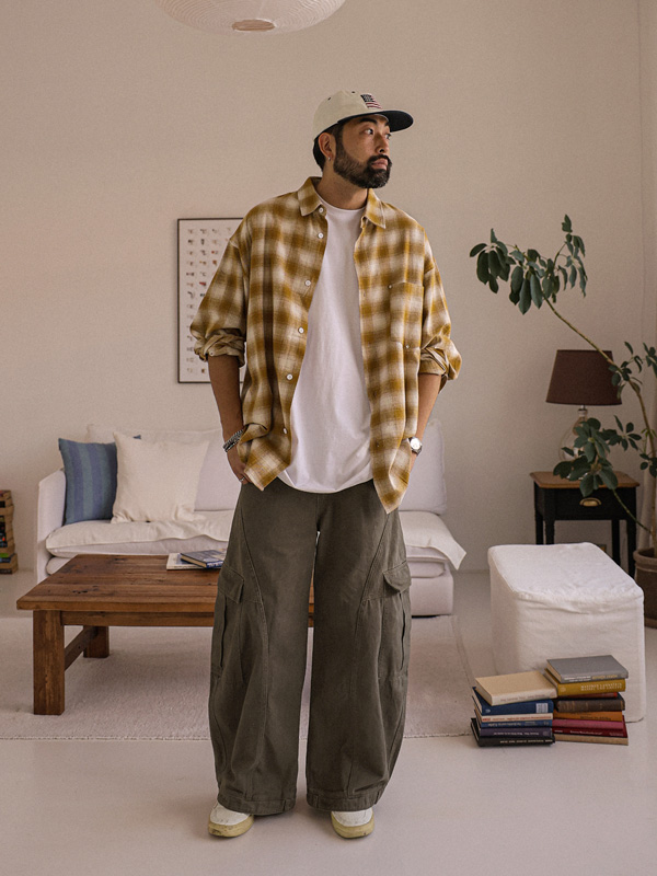 (XL-6XL)<BR>아라우 格子衬衫 2886