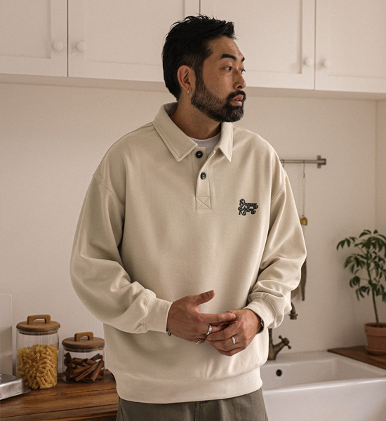 (M-6XL)<BR>바야즈 华夫饼 Polo衫/保罗衫 3383