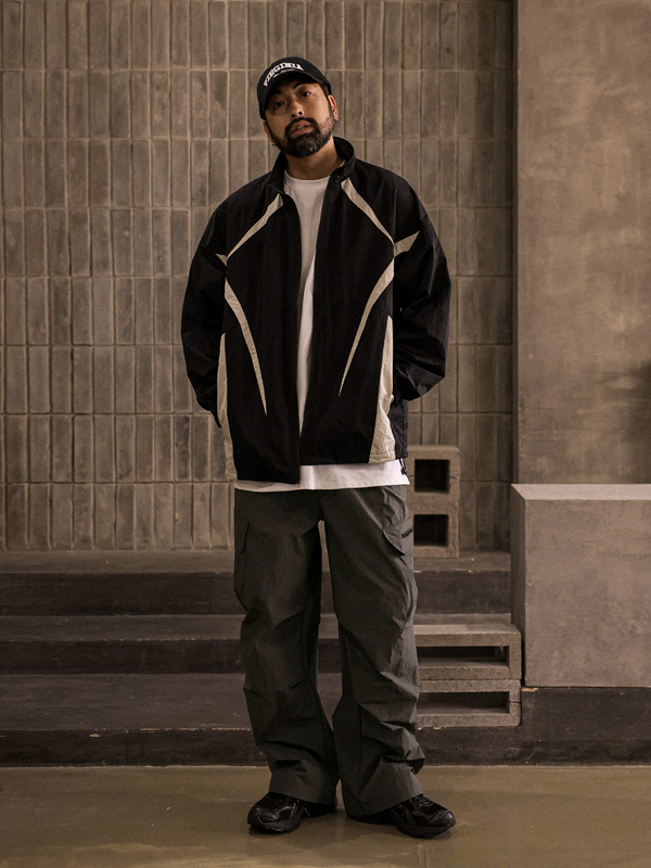 (M-6XL)<BR>아토비 配色 防风衣 2876