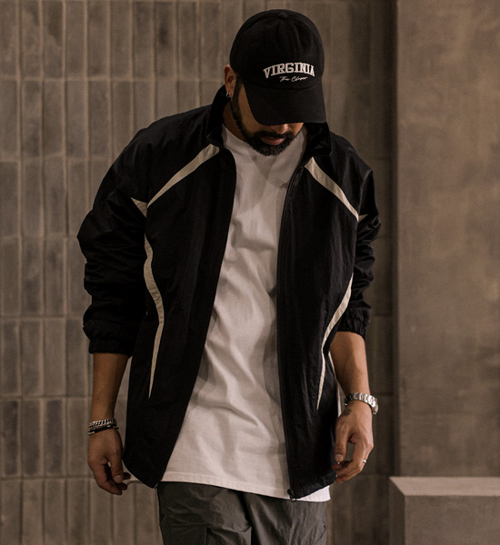 (M-6XL)<BR>아토비 配色 防风衣 2876