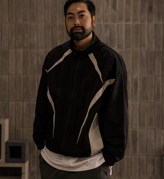 (M-6XL)<BR>아토비 配色 防风衣 2876