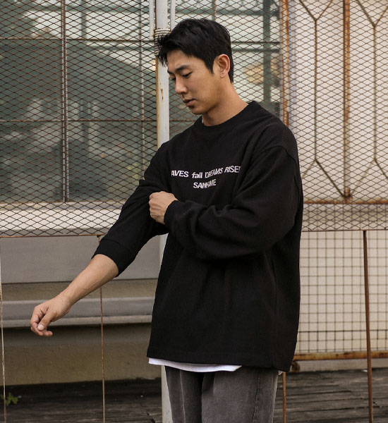 (XL-6XL)<br>칼차키 니트지 长袖t恤 3525