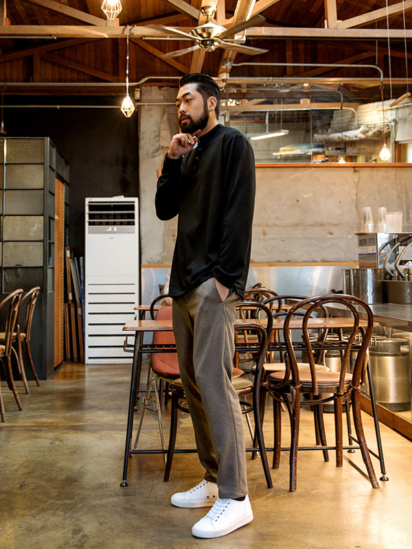 (L~5XL)<br>마리트 3단추 长袖亨利颈衬衫