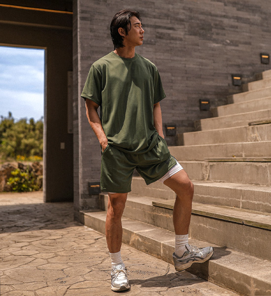 (M-6XL)<br>폼페이 网眼短袖连体衣<br><font color="#072c81"><B>[ W.DNA ]</B></font>