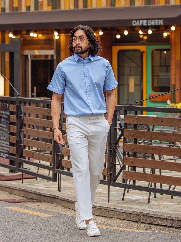 (M-7XL)<br>안드로 短袖衬衫