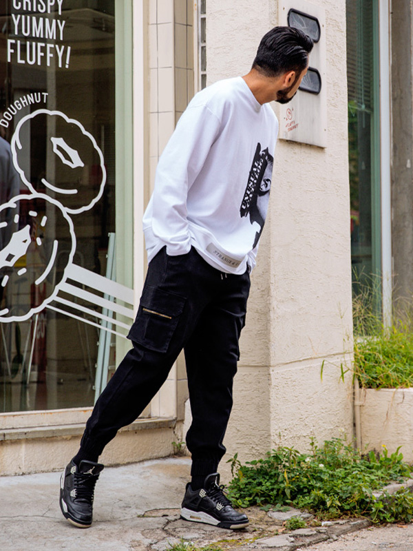 (S-5XL)<BR>벨지스 束腿松紧带裤