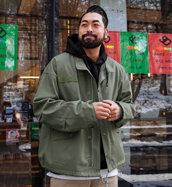 (XL~6XL)<BR>틴더 短款野战夹克