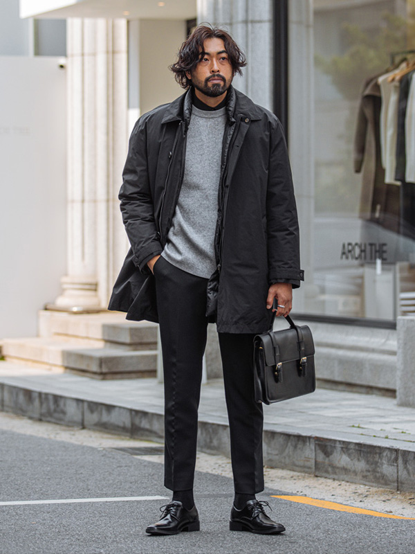 (M-6XL)<BR>스크러프 呢子大衣