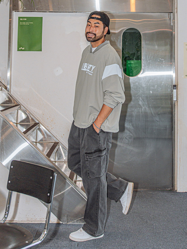 (XL-6XL)<br>마파리코 배색맨투맨