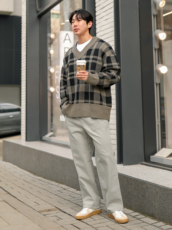 (M-4XL)<BR>리치카투 标准配合 松紧带裤