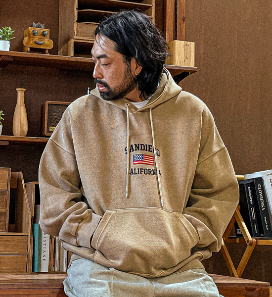 (XL-6XL)<BR>터니스버 颜料 带帽T恤 <br><font color="#098a09"><B>选择长度 (基础,长款+6cm)</B></font>