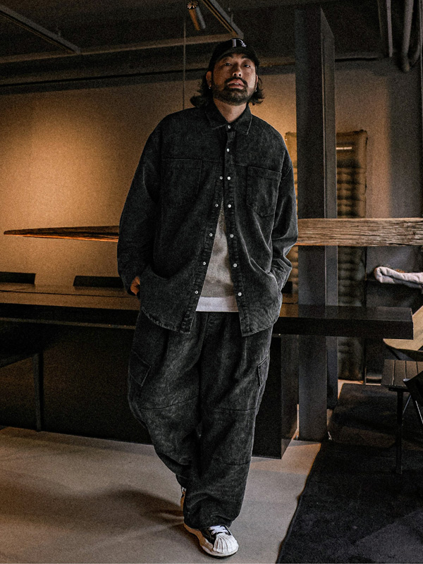 (XL-6XL)<br>쥬이카 颜料 골덴셔츠