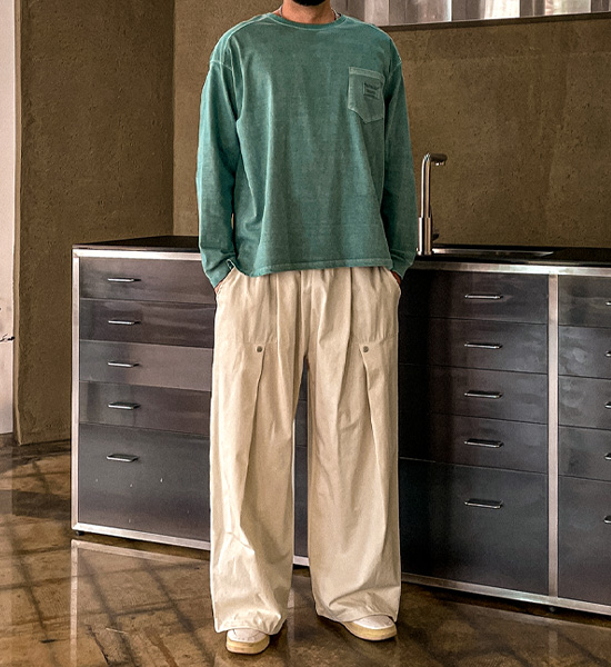 (L-5XL)<BR>몬티노 颜料 剪裁长袖连体衣 T107