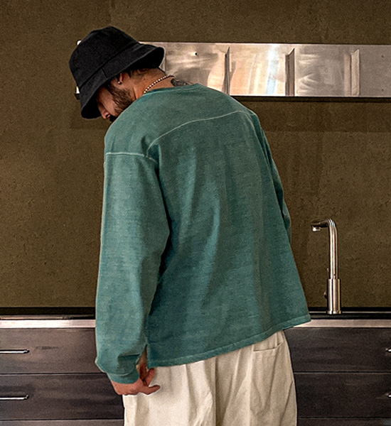 (L-5XL)<BR>몬티노 颜料 剪裁长袖连体衣 T107