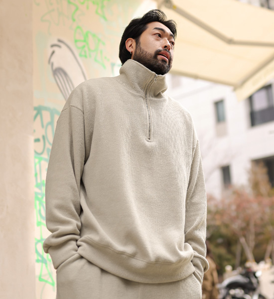 (XL-6XL)<BR>만우티 니트지 运动套装(一对一交流/半拉链+运动服裤子) <br><font color="#cc4533"><B>选择长度  상(基础,长款+6m)</B></font> <br><font color="#cc4533"><B>选择长度  하(基础,长款+10cm)</B></font>