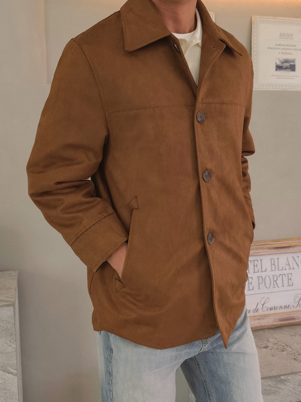 스코린치 스웨이드자켓