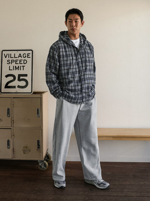 카메니치 带兜帽的格子衬衫 184