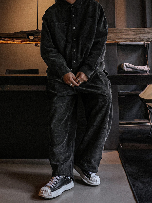 (XL-6XL)<br>쥬이카 颜料 골덴셔츠+노라이카 广泛适用 颜料<BR>골덴카고 松紧带裤