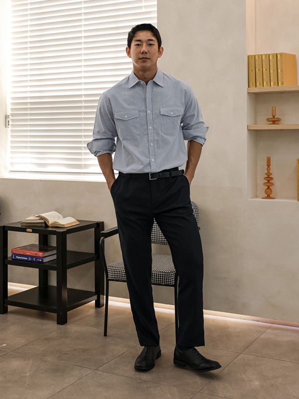 앤더슨 牛津 条纹衬衫