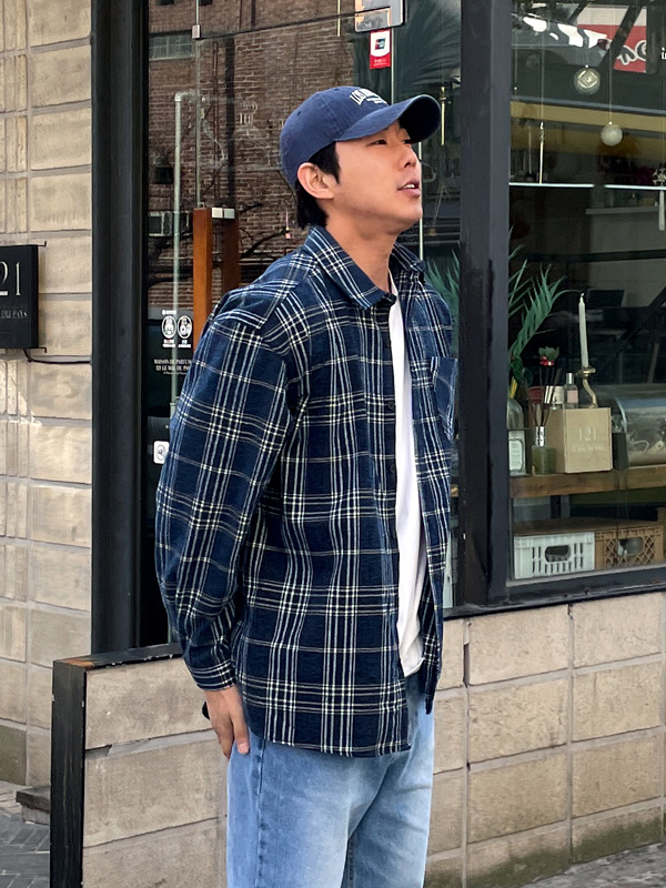 (L-5XL)<br>핀토나 格子衬衫