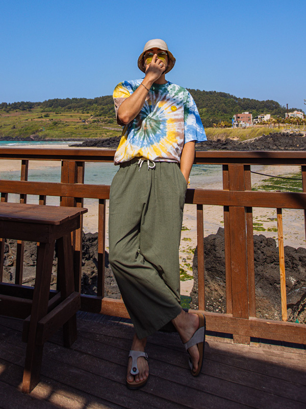 (L-5XL)<BR>하킹스 宽带裤 <br><font color="#098a09"><B>选择长度 (基础,长款+10cm)</B></font>