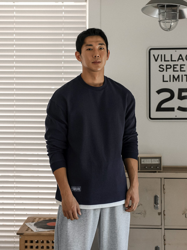 (L-5XL)<br>딥코브 分层 长袖t恤