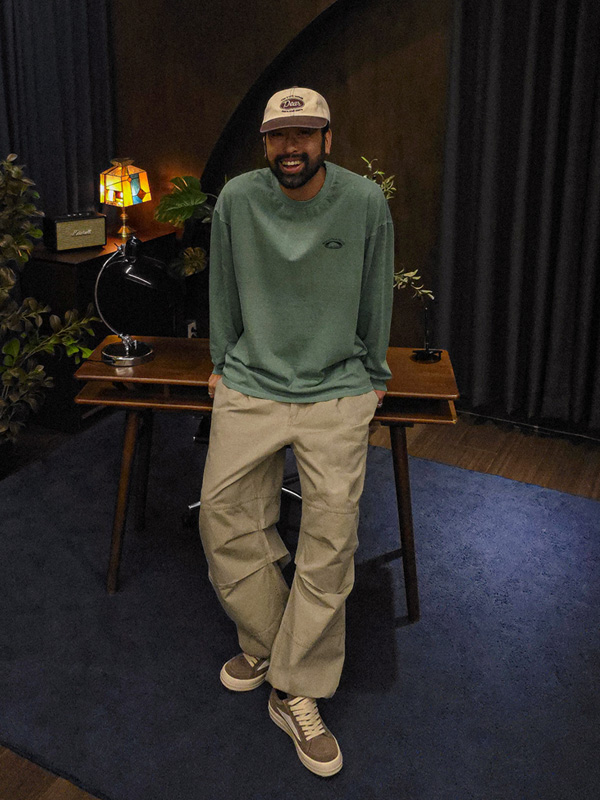 클라리타 颜料 长袖t恤