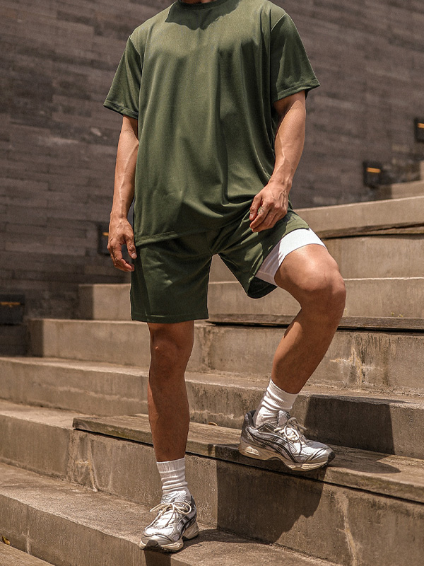 (M-6XL)<BR>해링턴 网 松紧带短裤<br><font color="#072c81"><B>[ W.DNA ]</B></font>