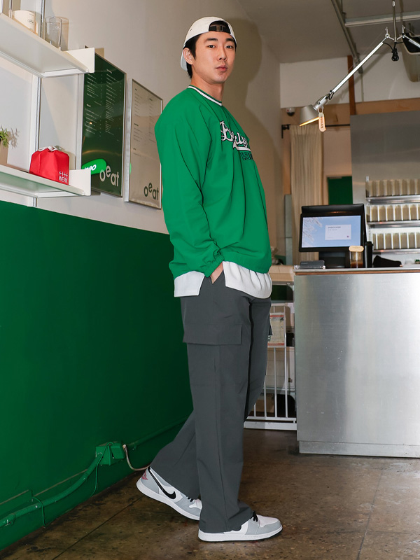 (M-5XL)<BR>핑치 标准配合 货物松紧带裤 012-1