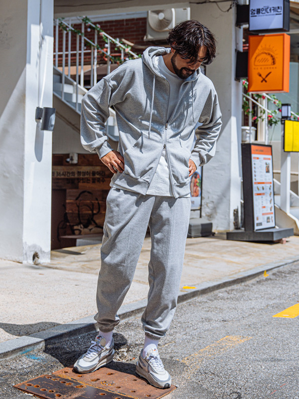 (XL-6XL)<BR>츠포드 带帽拉链+패쵸그 运动服 慢跑裤