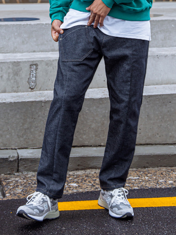 (L-6XL)<BR>콘코우 절개밴딩 未褪色 无洗牛仔裤 <br><font color="#098a09"><B>选择长度 (基础,长款+10cm)</B></font>