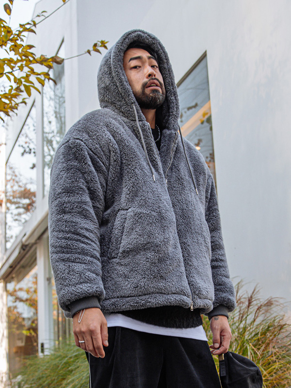 (XL-6XL)<BR>리콘드 带帽拉链